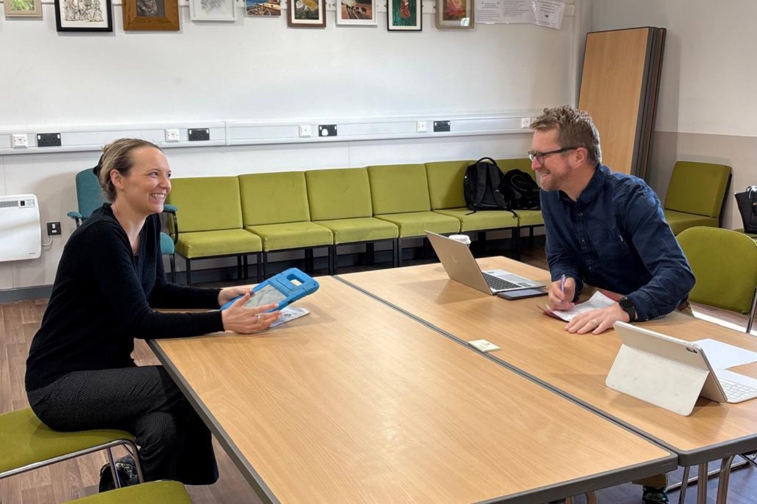 John in conversation with a constituent